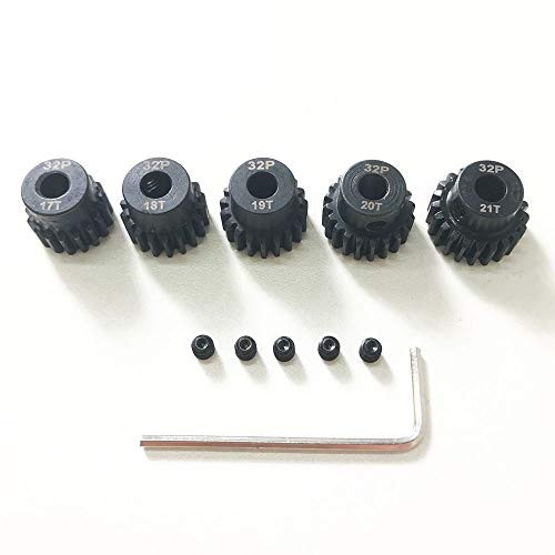 32P Pinion Gear Set 17T 18T 19T 20T 21T 5mm Shaft Hole for 18 RC Motor Upgrade Part with Hex Key 32P Pinion Gear Set 17T 18T 19T 20T 21T 5mm Shaft Hole for 18 RC Motor Upgrade Part with Hex Key