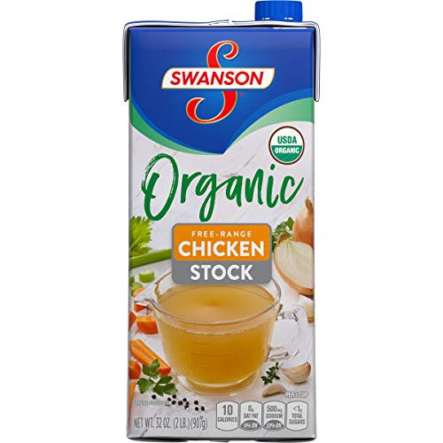 Swanson Organic Free-Range Chicken Stock 32 oz_ Carton