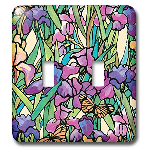 3dRose lsp-5726-2 Iris Double Toggle Switch