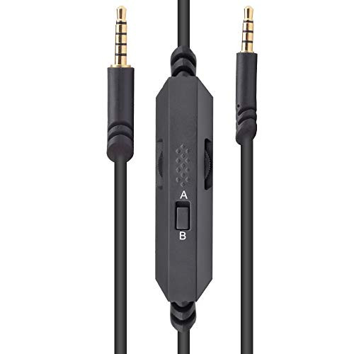 A10 A40 Headsets Cord Replacement Inline Mute  and  Mic Volume Control Audio Cable Compatible with Astro A10 A40 A30 A50 G633 G933 Gaming Headphones for Xbox One Play Station PS4 Smartphone