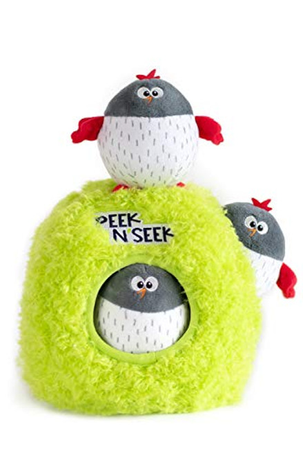 BULLTUG - Hide and Seek Dog Toy - Squeaky Puzzle Plush - Designed for Medium to Large-Sized Dogs Peek N Seek