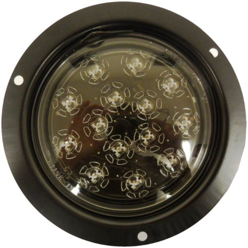Autosmart KL-25105C-R Red Flush-Mount LED StopTurnTail Light with Clear Lens