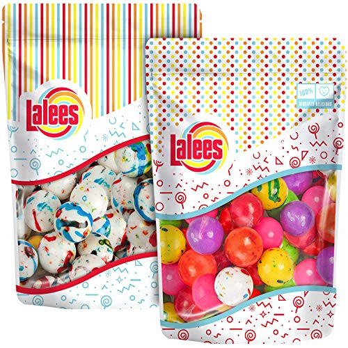 Lalees Jawbreakers Candy - Jawbreakers One Inch - Assorted Colors and Flavors - Psychedelic - Bulk Hard Candy - 2 Pounds