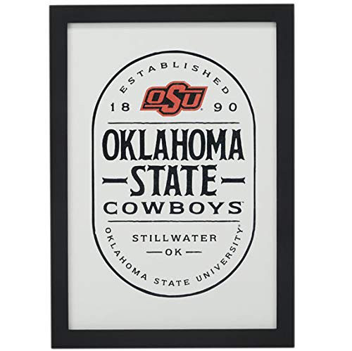 Open Road Brands Oklahoma State University Badge Framed Wood Wall Décor