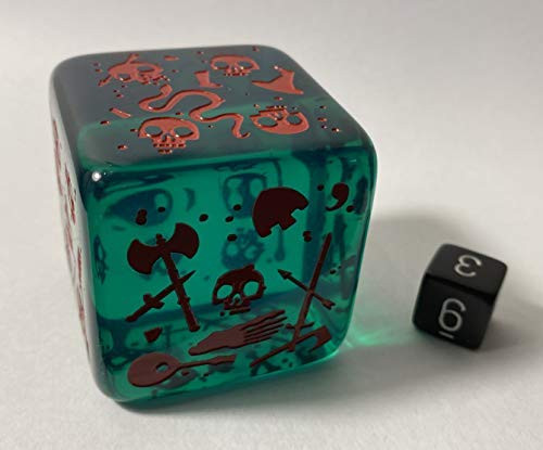 Massive Gelatinous Cube by Severed Books - 51mm Mini and Die - Six-Sided Dice - DND - Pathfinder RPG Roleplaying Game
