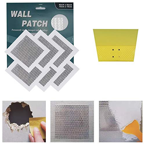 6 Inch 6Pack Drywall Repair Patch Self Adhesive Fiberglass Wall Repair Patch KitAluminum Wall Repair Patch Self Adhesive Screen Patch Repair for Drywall Plasterboard 66INCH 6pack