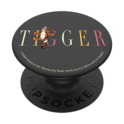 Winnie The Pooh Tigger Portrait Colorful Text PopSockets PopGrip Swappable Grip for Phones  and  Tablets