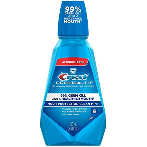 Crest Pro-Health Mouthwash Oral Rinse Refreshing Clean Mint 250 Milliliter Pack of 3