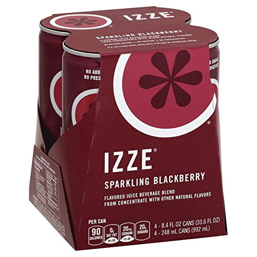 IZZE Sparkling Juice Blackberry 8_4 oz Cans 4 Count