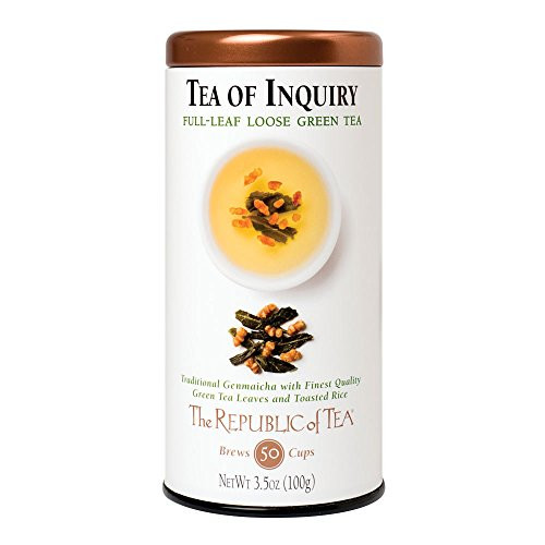 The Republic of Tea Tea Of Inquiry Full-Leaf Green Tea 3_5 Ounces  50-60 Cups