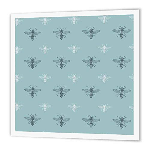 3dRose ht-179118-1 Blue and White Bees-Iron on Heat Transfer Paper for White Material 8 by 8-Inch 3dRose ht-179118-1 Blue and White Bees-Iron on Heat Transfer Paper for White Material 8 by 8-Inch