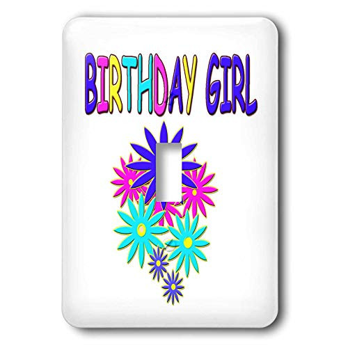3dRose lsp-1278-1 Birthday Girl Single Toggle Switch