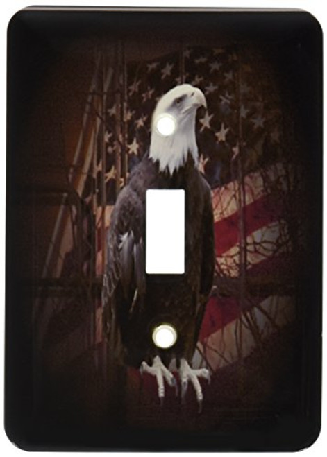 3dRose lsp-11602-1 Bald Eagle with American Flag Single Toggle Switch 3dRose lsp-11602-1 Bald Eagle with American Flag Single Toggle Switch