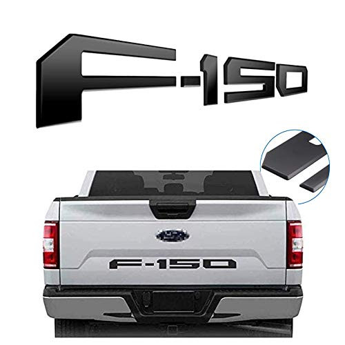 F150 Tailgate Insert Letters Compatible with F150 2018 2019 2020-3M Adhesive  and  3D Raised Tailgate Decal Letters Black