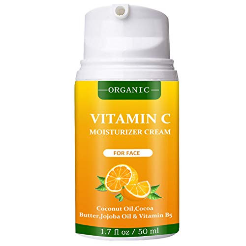 Vitamin C Cream Face Moisturizer Vitamin C Moisturizer for Face Anti Aging  and  Wrinkle Cream Brightening Skin Improve Acne and Dark Spot 1_7oz
