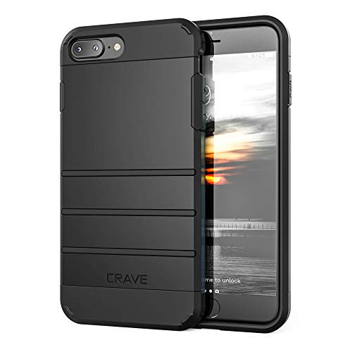 iPhone 8 Plus Case, iPhone 7 Plus Case, Crave Strong Guard Protection Series Case for Apple iPhone 8/7 Plus (5.5 Inch) - Black
