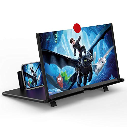 12 Screen Magnifier 3D HD Cell Phone Magnifing Screen Enlarger Projector for Movies Videos and Gaming Foldable Phone Stand Holder with Screen Amplifier Compatible with All Smartphones 12 Screen Magnifier 3D HD Cell Phone Magnifing Screen Enlarger Projector for Movies Videos and Gaming Foldable Phone Stand Holder with Screen Amplifier Compatible with All Smartphones