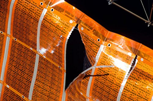 Posterazzi Poster Print Collection Close-up of a Tear in Solar Array Material on the International Space Station Stocktrek Images 17 x 11 Multicolored