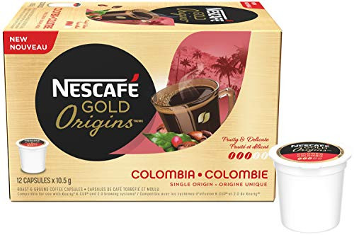NESCAFE GOLD ORIGINS Colombia Coffee Capsules 12ct x 10_5 g Imported from Canada