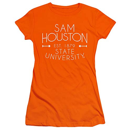 Sam Houston State University Official Simple Juniors Sheer Fitted T Shirt Orange X-Large Sam Houston State University Official Simple Juniors Sheer Fitted T Shirt Orange X-Large