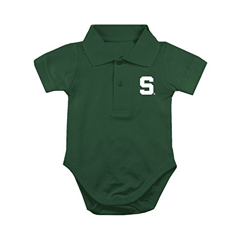 Michigan State Spartans NCAA College Newborn Infant Baby Polo Creeper 6 Months