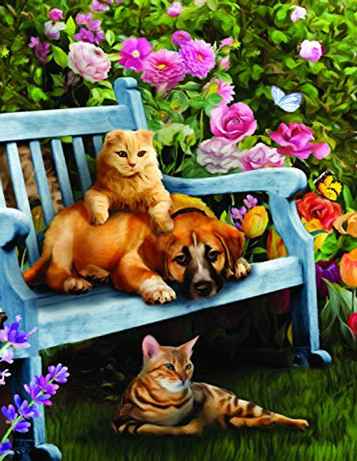Garden Hangout 500 pc Oversized Pieces Jigsaw Puzzle by SUNSOUT INC Garden Hangout 500 pc Oversized Pieces Jigsaw Puzzle by SUNSOUT INC