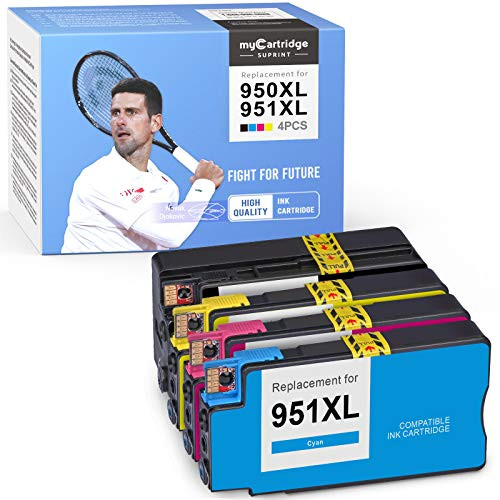myCartridge SUPRINT Compatible Ink Cartridge Replacement for HP 950XL 951XL 950 XL 951 XL use with OfficeJet 8600 8610 8620 8630 8625 8100 Black Cyan Magenta Yellow 4-Pack myCartridge SUPRINT Compatible Ink Cartridge Replacement for HP 950XL 951XL 950 XL 951 XL use with OfficeJet 8600 8610 8620 8630 8625 8100 Black Cyan Magenta Yellow 4-Pack