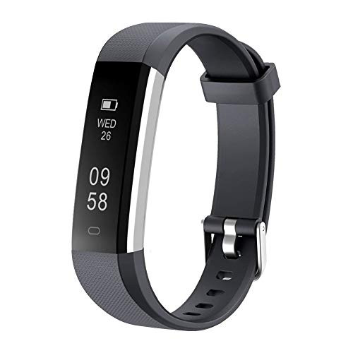 Letsfit Fitness Tracker Slim Activity Tracker with Heart Rate Monitor Pedometer Watch Sleep Monitor Step Counter Calorie Counter Waterproof Fitness Band for Kids Women and Men Black