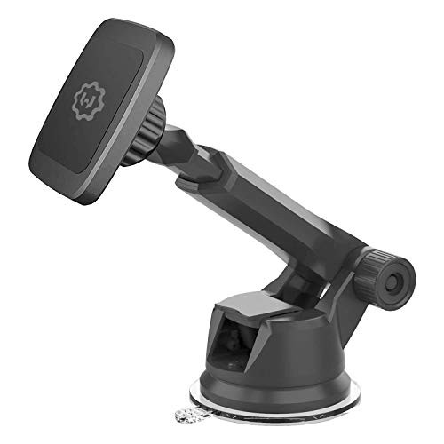 WixGear Universal Magnetic Car Mount Holder Windshield Mount and Dashboard Mount Holder for Cell Phones and Tablets with Long Arm  New Version Telescopic Arm