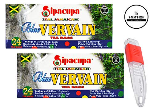 Sipacupa Blue Vervain Tea Bags Pack of 2 with Adjustable Measuring Spoon in Sealed O Datz Good Packaging