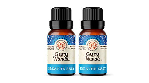 GuruNanda Breathe Easy Essential Oil Pack of 2 - Nasal Congestion Relief with Eucalyptus and Peppermint 100 Pure Therapeutic Grade Aromatherapy Blend for Healthy Breathing 15 ml x 2 GuruNanda Breathe Easy Essential Oil Pack of 2 - Nasal Congestion Relief with Eucalyptus and Peppermint 100 Pure Therapeutic Grade Aromatherapy Blend for Healthy Breathing 15 ml x 2