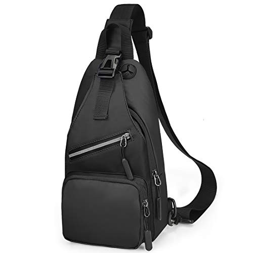 VLOGANIK Rock Waterproof Sling Bag Small Sling Backpack Casual Crossbody Chest Bag Shoulder Bag Front Pack