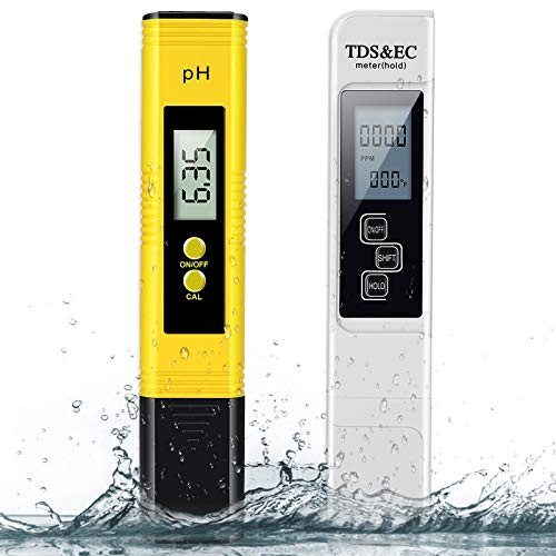 pH Meter and TDS Meter Combo BLANDSTRS Digital Water Quality Tester0~9990 PPM EC and Temperature Measurement 0_01 PH High Accuracy with 0-14 PH Measurement Range