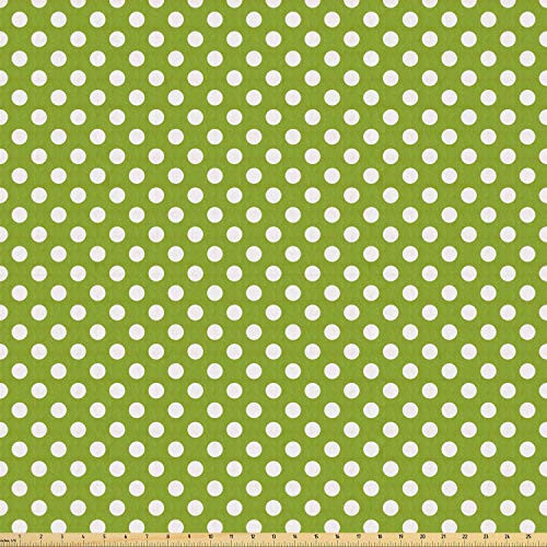Ambesonne Geometric Fabric by The Yard Retro Style Simple Image of Polka Dots Circle Shapes in Repetitive Pattern Stretch Knit Fabric for Clothing Sewing and Arts Crafts 1 Yard Lime Green Ambesonne Geometric Fabric by The Yard Retro Style Simple Image of Polka Dots Circle Shapes in Repetitive Pattern Stretch Knit Fabric for Clothing Sewing and Arts Crafts 1 Yard Lime Green