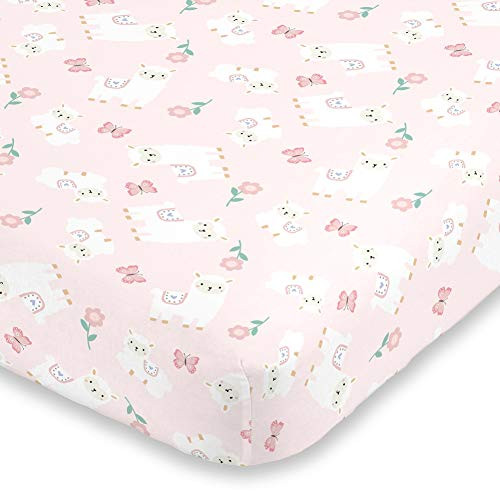 Little Love by NoJo Sweet Llama and Butterflies Floral Pink and White Super Soft Fitted Crib Sheet Pink Ivory Lavender Light Green Little Love by NoJo Sweet Llama and Butterflies Floral Pink and White Super Soft Fitted Crib Sheet Pink Ivory Lavender Light Green