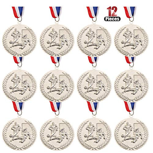 Wrzbest Gold Silver Bronze Award MedalsZinc Alloy Soccer Football Soccer Award Trophies Medal with Ribbon for Sports Competitions Celebration and Party Favors Silver Medal Wrzbest Gold Silver Bronze Award MedalsZinc Alloy Soccer Football Soccer Award Trophies Medal with Ribbon for Sports Competitions Celebration and Party Favors Silver Medal