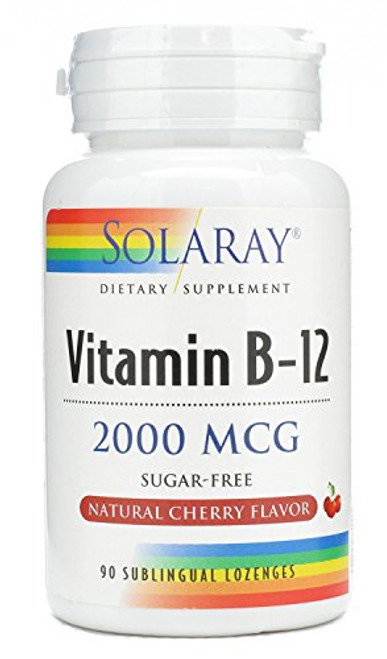Solaray Vitamin B 12 2000mcg 90 Lozenges