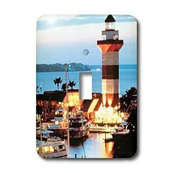 3dRose LLC lsp-61725-1 Harbour Town Lighthouse At Hilton Head Island At Dusk Single Toggle Switch