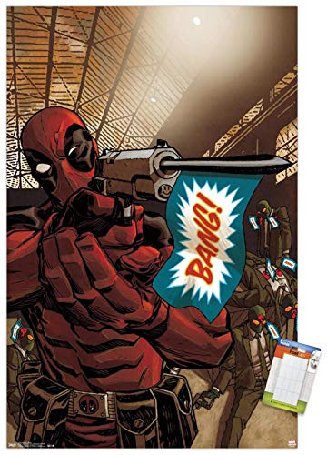 Trends International Marvel Comics - Deadpool - Bang Wall Poster 14_725 x 22_375 Premium Poster  and  Mount Bundle