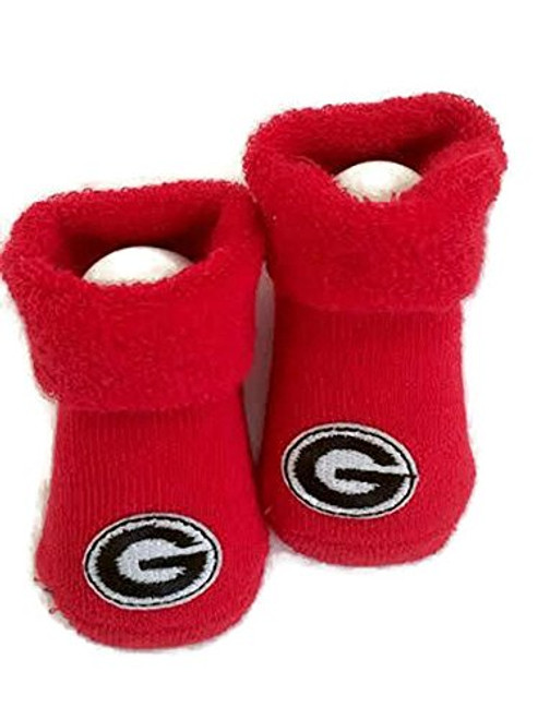 Georgia Bulldogs Baby Booties Red Infant Socks NCAA Licensed Logo UGA Georgia Bulldogs Baby Booties Red Infant Socks NCAA Licensed Logo UGA