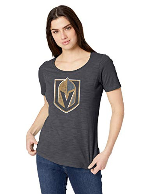 OTS NHL Vegas Golden Knights Womens Slub Scoop Tee Distressed Logo Medium OTS NHL Vegas Golden Knights Womens Slub Scoop Tee Distressed Logo Medium