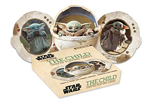 AQUARIUS Star Wars Playing Cards - The Mandalorian Baby Yoda The Child Shaped Deck of Cards for Your Favorite Card Games - Officially Licensed Star Wars Merchandise and Collectibles