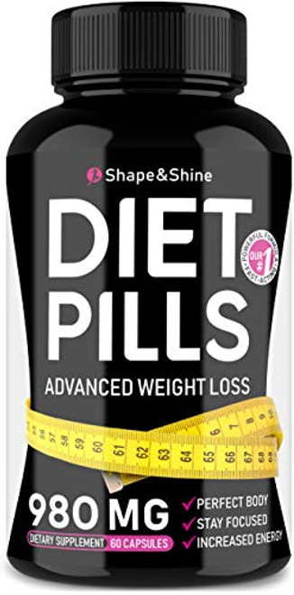 Weight Loss Pills - Diet Pills That Work Fast for Women  and  Men - Made in USA - Safe Dietary Supplements with Garcinia Cambogia for Weight Loss - Fat Burner  and  Appetite Suppressant Pills