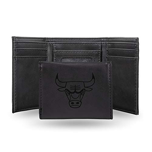 NBA Rico Industries Laser Engraved Trifold Wallet Chicago Bulls 3_25 x 4-inches