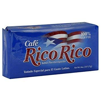 Cafe Rico Rico - 100 Pure Coffee By Caracolillo Coffee Mills - 8 Oz Vacuum Packed Count of 4
