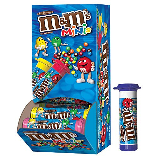 M and Ms Milk Chocolate Minis Candy 1_08-Ounce Tubes Pack of 24
