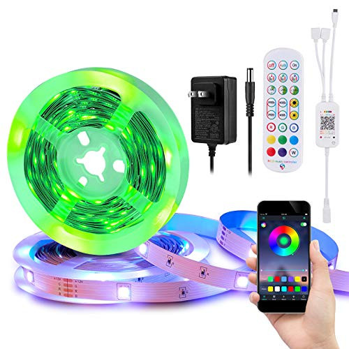 Spightdex LED Strip Lights 32_8ft Smart App Control Led Lights with Bluetooth Music Sync Color Changing RGB Led Light Strips for Bedroom TV Bar Party and Room Decor Spightdex LED Strip Lights 32_8ft Smart App Control Led Lights with Bluetooth Music Sync Color Changing RGB Led Light Strips for Bedroom TV Bar Party and Room Decor