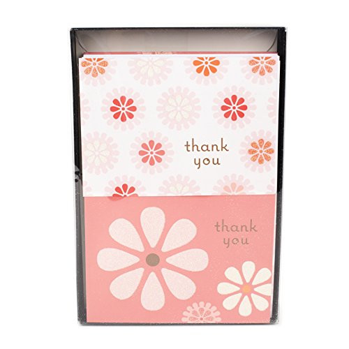 Thank You Notes (Pink Flowers, 50 Cards and Envelopes)