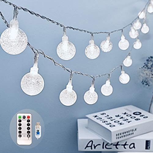 FELISHINE Globe Fairy String Lights USB Plug in8 Modes 33 FT 80 LED Firefly Twinkle Timer String Lights with Remote Waterproof Copper Wire for Bedroom Patio Christmas Wedding Party Dorm-Cool White FELISHINE Globe Fairy String Lights USB Plug in8 Modes 33 FT 80 LED Firefly Twinkle Timer String Lights with Remote Waterproof Copper Wire for Bedroom Patio Christmas Wedding Party Dorm-Cool White