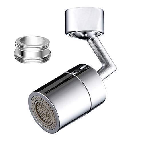 720 °Swivel Sink Faucet Aerator Big Angle Spray Large Flow Aerator Dual Function Kitchen Faucet Aerator Bathroom Faucet Mounted for Face Washing Gargle and Eye Flush720°Swivel Kitchen Sink Aerator